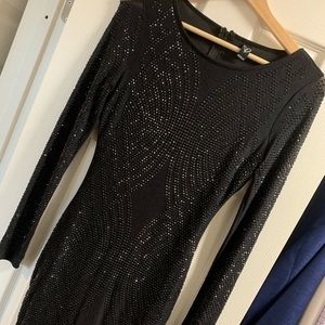 Black Rhinestone Dress